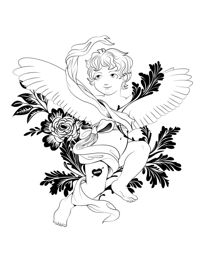 cherub_bwtattoo cherub_bwtattoo